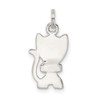 Sterling Silver Enameled Cat Charm QC7161
