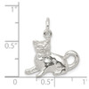 Sterling Silver Cat Charm QC926