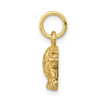 10k Yellow Gold Solid Satin Small Leopard Charm