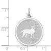 Sterling Silver Rhodium-plated Labrador Retriever Disc Charm