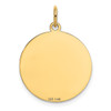 14k Yellow Golden Retriever Disc Charm