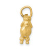 14k Yellow Gold Solid 3-D Poodle Charm