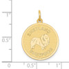14k Yellow Gold Shetland Sheepdog Disc Charm