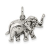 Sterling Silver Antiqued Elephant Charm QC7877
