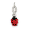 Sterling Silver Enameled Ladybug Charm QC6263