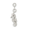 Sterling Silver Polished and Textured Seahorse Charm