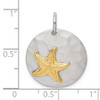 Sterling Silver Gold-Tone Starfish Brushed Charm