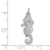 Sterling Silver Rhodium-plated Seahorse Charm