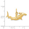 14k Yellow Gold Hammerhead Shark Charm