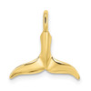 10k Yellow Gold 3-D and Polished Whale Tail Charm 10k7709