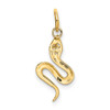 14k Yellow Gold Solid Polished Snake Charm