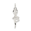 Sterling Silver Polished Ballerina Charm QC8823