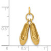 14k Yellow Gold 3D Ballet Slippers Charm A1201/L