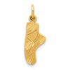 14k Yellow Gold Ballet Slipper Charm