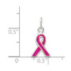 Sterling Silver Pink Enameled Awareness Charm