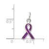 Sterling Silver Purple Enameled Awareness Charm