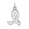 Sterling Silver Rhodium-plated Enamel Awareness Ribbon Charm