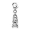 Sterling Silver Baby Carriage w/Lobster Clasp Charm