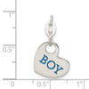 Sterling Silver Polished Enamel Boy Charm