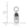 14k White Gold 3D Baby Shoe Charm