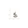 Sterling Silver Antiqued Rocking Horse Charm