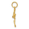 14k Yellow Gold Solid 3-Dimensional Stork Charm