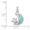 Sterling Silver Blue Enameled Moon & Star Charm