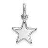 Sterling Silver Rhodium-plated Polished Star Charm