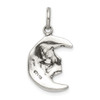 Sterling Silver Antiqued Moon Charm QC3922