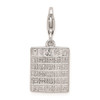 Sterling Silver Bingo Card w/Lobster Clasp Charm