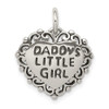 Sterling Silver Antiqued Daddys Little Girl Charm