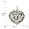 Sterling Silver Antiqued Daddys Little Girl Charm