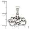 Sterling Silver Antiqued Mom Charm