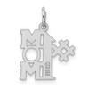 Sterling Silver Rhodium-plated # 1 Mom Polished Charm