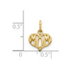 14k Yellow Gold MOM Heart Charm C368