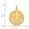 14k Yellow Gold #1 Dad Charm XAC623