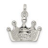 Sterling Silver Polished Crown Charm