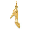 14k Yellow Gold 3D High Heel Shoe Charm