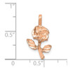 14k Rose Gold Rose Charm