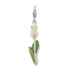 Sterling Silver Enameled Tulip Flower w/Lobster Clasp Charm