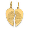 14k Yellow Gold 2-piece BEST FRIEND Charm