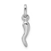 Sterling Silver Rhodium-plated Italian Horn Charm QC6086