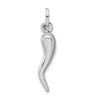 Sterling Silver Rhodium-plated Italian Horn Charm QC6087