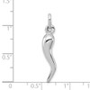 Sterling Silver Rhodium-plated Italian Horn Charm QC6087