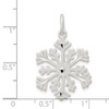 Sterling Silver Diamond-cut Satin Snowflake Charm