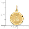 14k Yellow Gold Merry Christmas Disc Charm XAC34