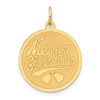 14k Yellow Gold Merry Christmas Disc Charm A4124/L