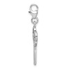 Sterling Silver Polished Scissors w/Lobster Clasp Charm