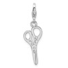 Sterling Silver Polished Scissors w/Lobster Clasp Charm