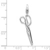 Sterling Silver Polished Movable Scissors w/Lobster Clasp Charm